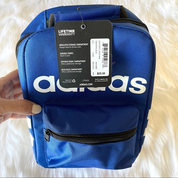 Blue heavy duty Adidas insulated lunch bag